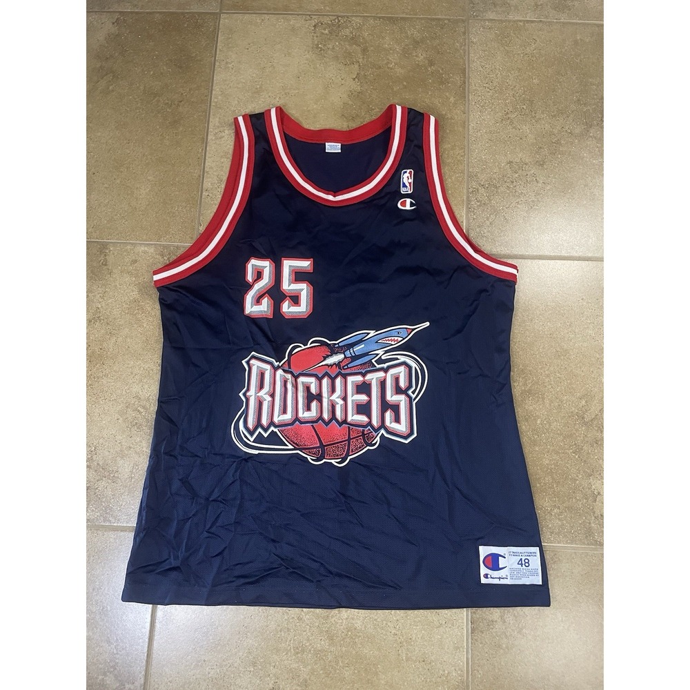 Vintage Houston Rockets Robert Horry #25 Mens Sz 48 Champion Basketball Jersey